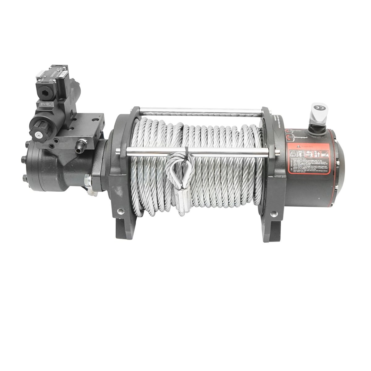 Troliu hidraulic complet cu telecomanda, cablu otel, tensiune alimentare 12V, sarcina maxima 6T (13300lbs)